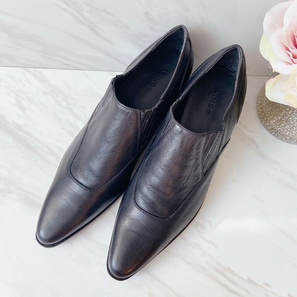 NWOT - Vince Pointed Toe Heel Bootie Eagan Ankle Boot Black - Picture 3 of 6